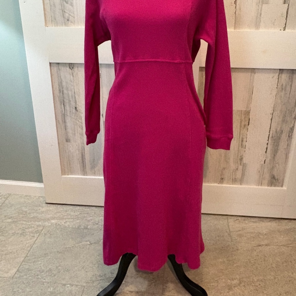 WOMAN WITHIN THERMAL DRESS 14/16W- RASPBERRY - Picture 7 of 8
